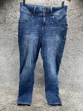 Womens Wallflower Jeans The Sassy High Rise Jeggings Size 11 Button Zipper